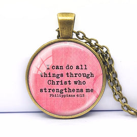 Inspirational Bible Verse Jewelry Necklace
