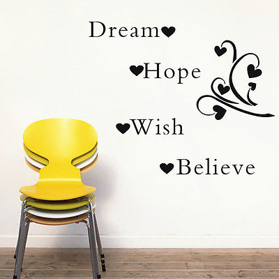 Inspirational Words Removable Wall Sticker