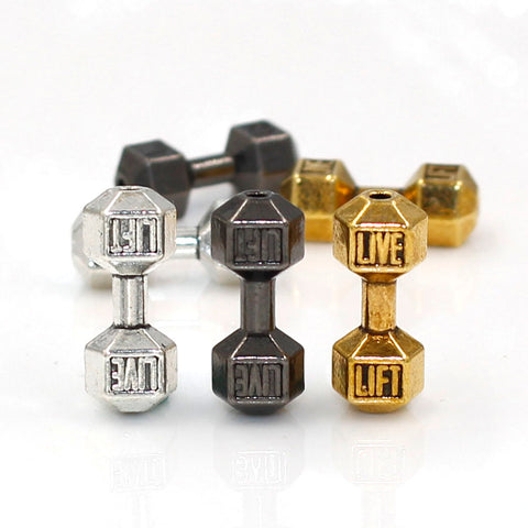 Fitness Motivation Dumbells For Beaded Bracelets