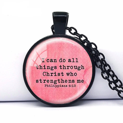 Inspirational Bible Verse Jewelry Necklace