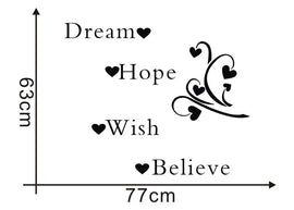 Inspirational Words Removable Wall Sticker