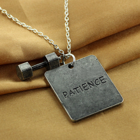 Necklace With Dumbbell Motivational Jewelry