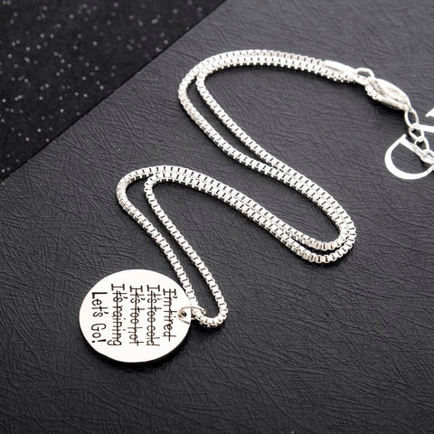 Motivational Round Charm Necklace