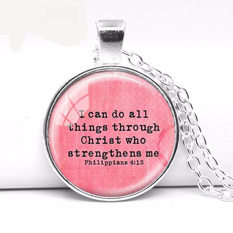 Inspirational Bible Verse Jewelry Necklace