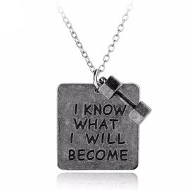 Necklace With Dumbbell Motivational Jewelry