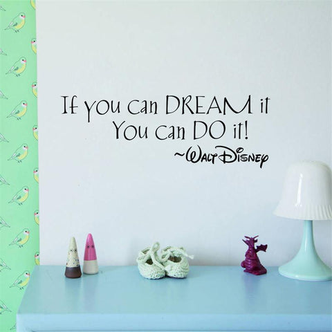 Inspiration Quote "Dream It You Can Do It" Wall Sticker