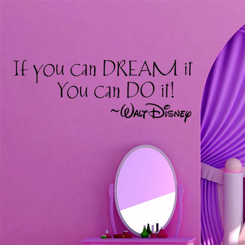 Inspiration Quote "Dream It You Can Do It" Wall Sticker