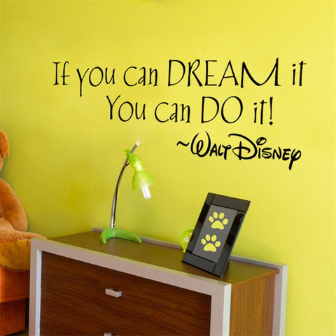 Inspiration Quote "Dream It You Can Do It" Wall Sticker