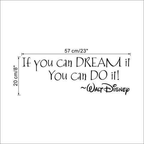 Inspiration Quote "Dream It You Can Do It" Wall Sticker